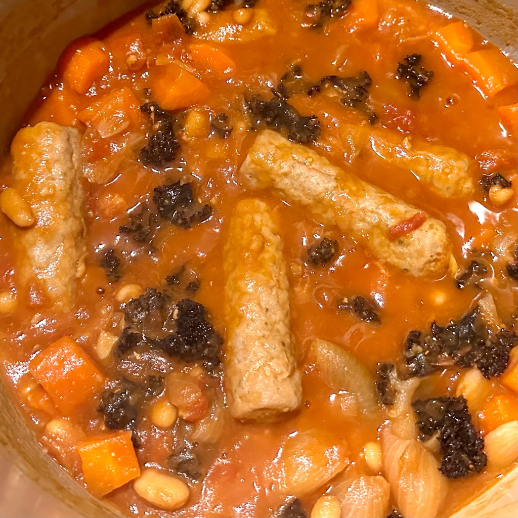 Sausage Casserole With Wilted Kale (Pressure Cooker Recipe)