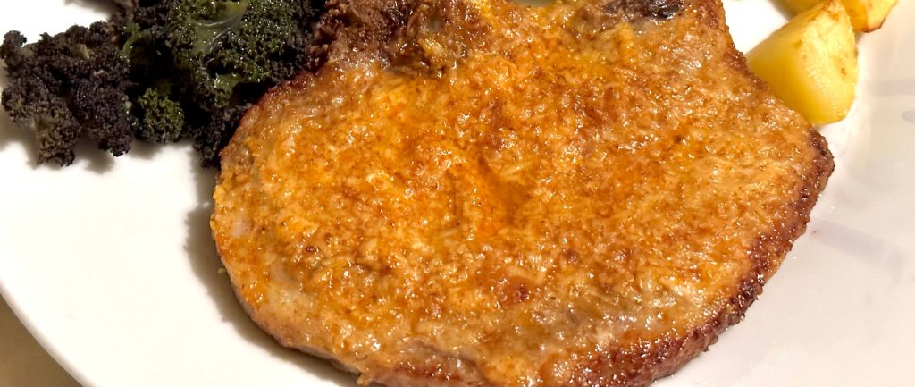 Air Fried Cheesy Pork Chops