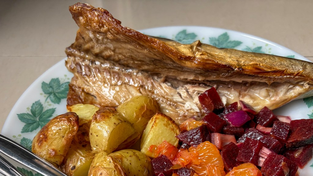 Air Fried Mackerel With Beetroot & Orange&nbsp;Salad